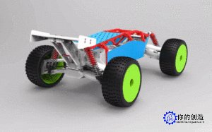 自己制作3D打印1:8越野大脚高速车仿HSP