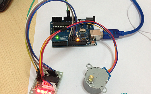 如何用arduino 电位器、面包板驱动步进电机试验和代码