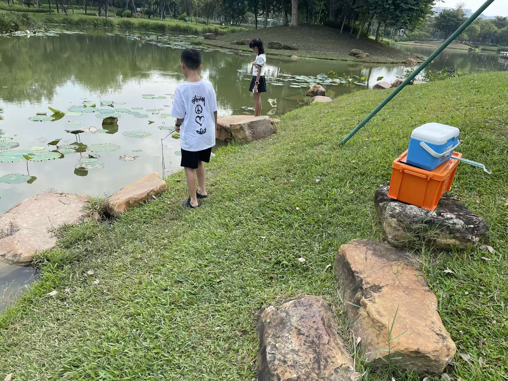 小钉锤中级遥控船下水测试-深圳光明区鹅颈水湿地公园
