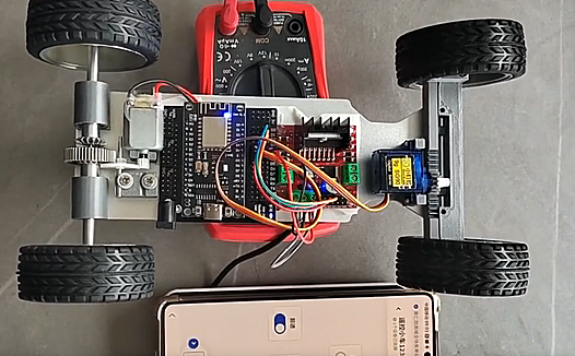 差速小车舵机转向底盘客户测试效果：爱吃烤鸡胸肉的吉吉